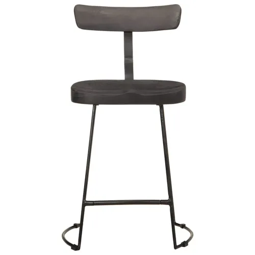 Barski stolci 2 kom crni 49x43x79 cm masivnog drva manga - Crna 49 x 43 x 79 cm masivno drvo manga Cijena