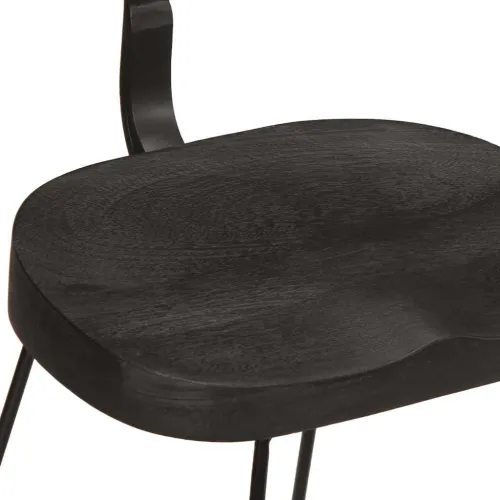 Barski stolci 2 kom crni 49x43x79 cm masivnog drva manga - Crna 49 x 43 x 79 cm masivno drvo manga Cijena