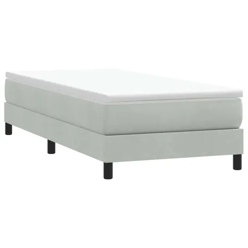 Box Spring krevet bez madracem svijetlo sivi 90x220 cm baršun - Svjetlosiva 25 cm 90 x 220 cm Cijena