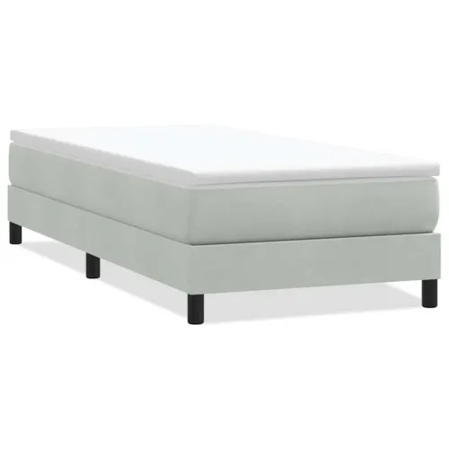 Box Spring krevet bez madracem svijetlo sivi 90x220 cm baršun - Svjetlosiva 25 cm 90 x 220 cm Cijena