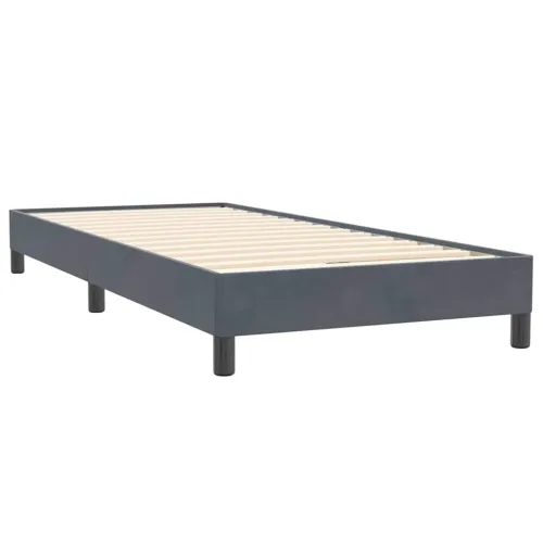 Box Spring krevet bez madracem tamno sivi 100x220 cm baršun - Tamno siva 25 cm 100 x 220 cm Cijena