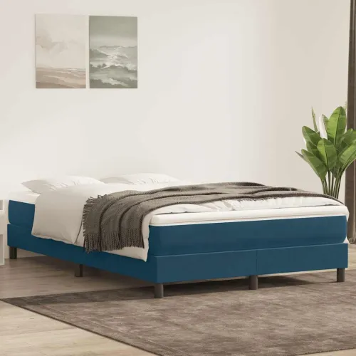 Box Spring krevet bez madracem tamnoplavi 160x220 cm samt - Tamno plava 25 cm 160 x 220 cm Cijena