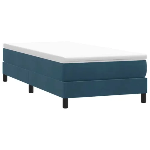 Box spring krevet bez madracem tamnoplavi 80x220 cm baršunasti - Tamno plava 25 cm 80 x 220 cm Cijena
