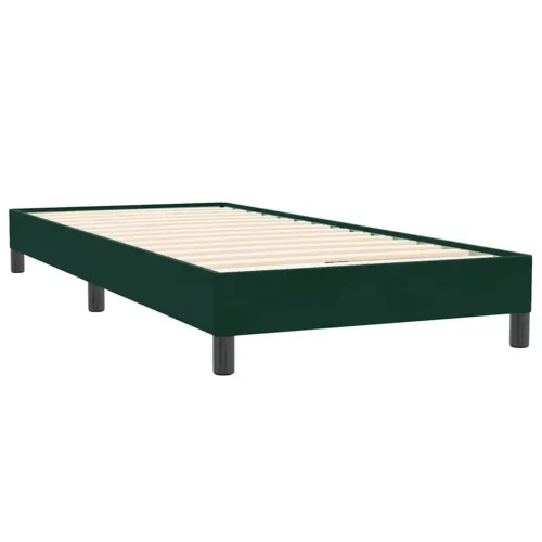 Box Spring krevet bez madracem tamnozeleni 90x220 cm baršun - Tamnozelena 25 cm 90 x 220 cm Cijena
