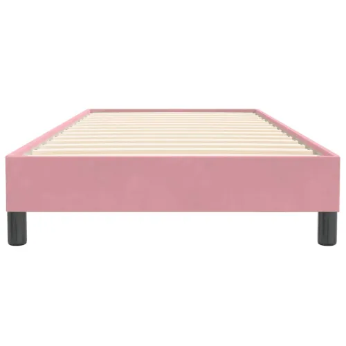 Box Spring krevet bez madracem ružičasti 100x220 cm baršun - Ružičasta 25 cm 100 x 220 cm Cijena