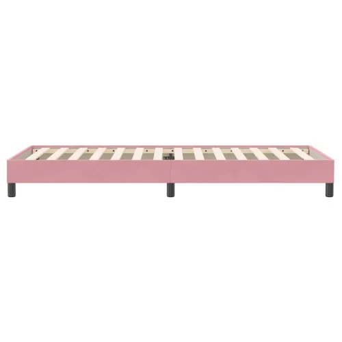 Box Spring krevet bez madracem ružičasti 100x220 cm baršun - Ružičasta 25 cm 100 x 220 cm Cijena