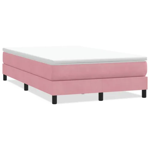 Box Spring krevet bez madracem ružičasti 120x220 cm samt - Ružičasta 25 cm 120 x 220 cm Cijena