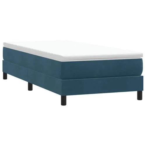Box Spring krevet bez madracem tamnoplavi 100x220 cm baršun - Tamno plava 25 cm 100 x 220 cm Cijena