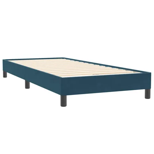 Box Spring krevet bez madracem tamnoplavi 100x220 cm baršun - Tamno plava 25 cm 100 x 220 cm Cijena