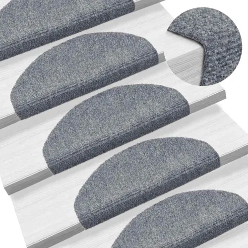 Prostirke za stepenice, samoljepljive, 30 kom., 65x21x4 cm, svijetlo sive, poluokrugle, velike - Svjetlosiva 65 x 21 x 4 cm 30 Cijena