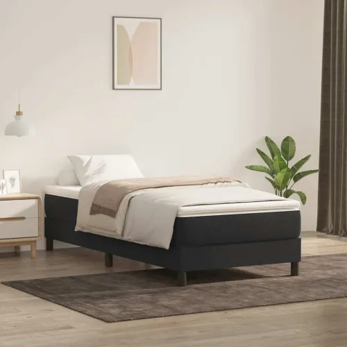 Box Spring krevet bez madracem crni 100x220 cm samt - Crna 25 cm 100 x 220 cm Cijena