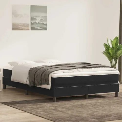 Box Spring krevet bez madracem crni 140x220 cm samt - Crna 25 cm 140 x 220 cm Cijena