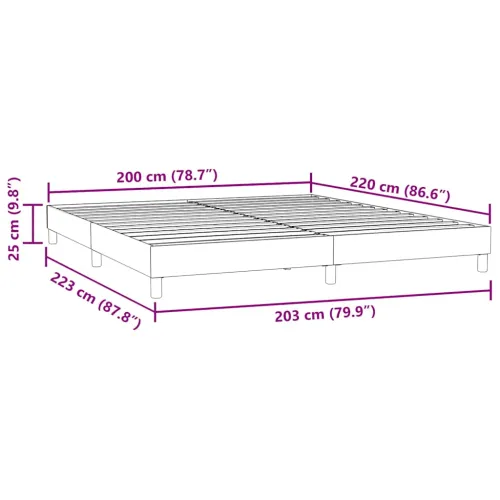 Box Spring krevet bez madracem ružičasti 200x220 cm baršun - Ružičasta 25 cm 200 x 220 cm Cijena