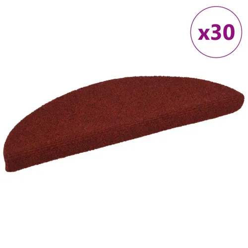Prostirke za stepenice, samoljepljive, 30 kom, 56x17x3 cm, bordo crvene, poluokrugle - Bordo crvena 56 x 17 x 3 cm 30 Cijena