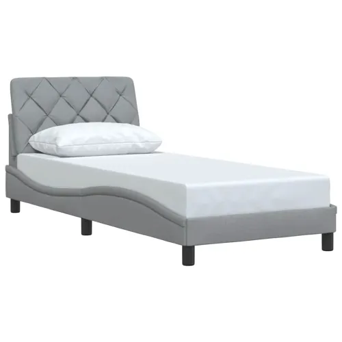 Okvir za krevet bez madraca svjetlosivi 90x190 cm od tkanine - Svjetlosiva 90 x 190 cm Cijena