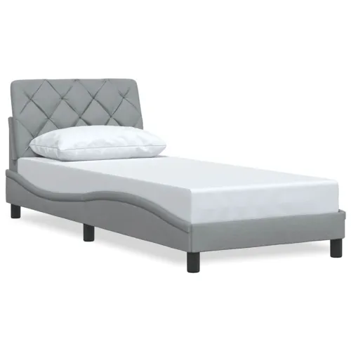 Okvir za krevet bez madraca svjetlosivi 90x190 cm od tkanine - Svjetlosiva 90 x 190 cm Cijena