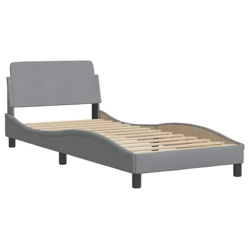 Okvir za krevet bez madraca svjetlosivi 90x190 cm od tkanine - Svjetlosiva 90 x 190 cm Cijena