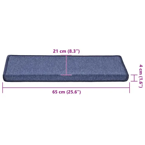 Prostirke za stepenice 30 kom 65x21x4 cm plave pravokutne rubove - Plava 65 x 21 x 4 cm 30 Cijena