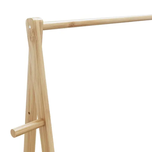 Stalak za odjeću s policama i kotačima 96x45,5x155,5 cm bambusa - 96 cm tkanina s kotačima Cijena