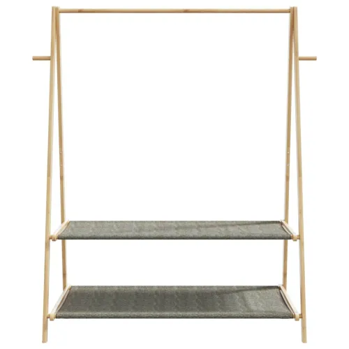 Stalak za odjeću s policama 132x45,5x150,5 cm od bambusa - 132 cm tkanina bez kotača Cijena