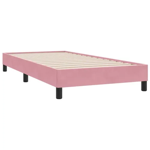 Box Spring krevet s madracem ružičasti 90x210 cm samt - Ružičasta 90 x 210 cm vodoravne pruge Ružičasta Cijena