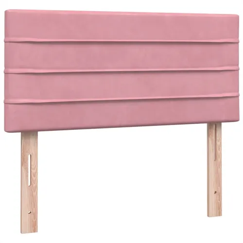 Box Spring krevet s madracem ružičasti 90x210 cm samt - Ružičasta 90 x 210 cm vodoravne pruge Ružičasta Cijena