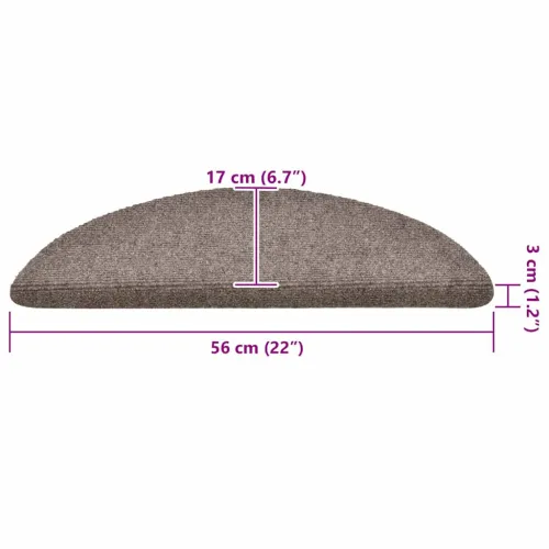 Prostirke za stepenice, samoljepljive, 30 kom, 56x17x3 cm, bež, poluokrugle - Bež 56 x 17 x 3 cm 30 Cijena
