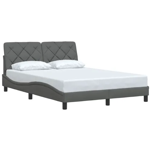 Okvir za krevet bez madraca tamnosivi 140 x 190 cm od tkanine - Tamno siva 140 x 190 cm Cijena
