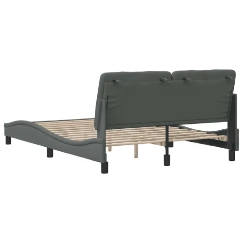 Okvir za krevet bez madraca tamnosivi 140 x 190 cm od tkanine - Tamno siva 140 x 190 cm Cijena