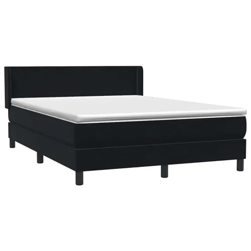 Box spring krevet s madracem crni 160x210 cm baršunasti - Crna 160 x 210 cm Gladak dizajn Cijena