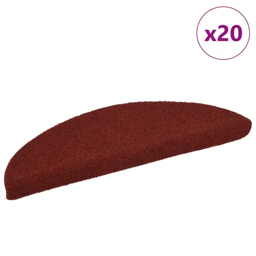 Prostirke za stepenice, samoljepljive, 20 kom, 56x17x3 cm, bordo crvene, poluokrugle - Bordo crvena 56 x 17 x 3 cm 20 Cijena