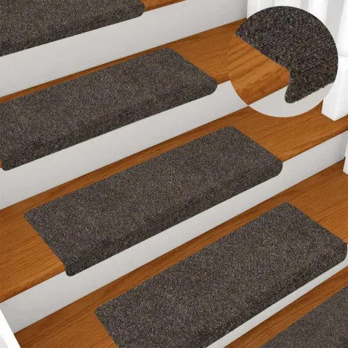 Prostirke za stepenice samoljepljive 30 kom 65x21x4 cm antracit pravokutni rub - Antracit 30 Cijena