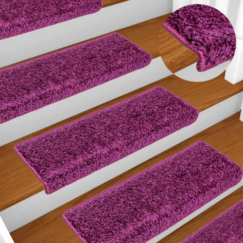 Prostirke za stepenice 30 kom 65x21x4 cm ljubičaste pravokutne rubove - Ljubičasta 30 Cijena