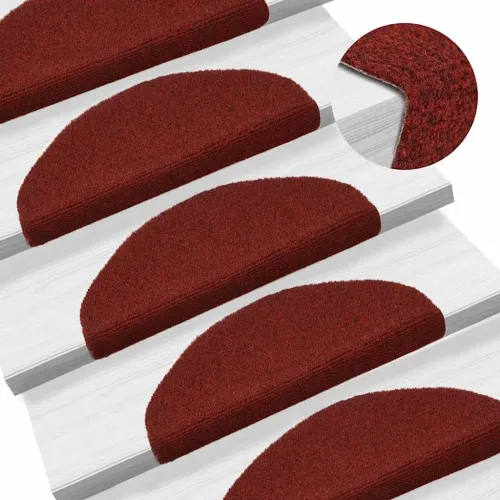 Prostirke za stepenice, samoljepljive, 20 kom, 65x21x4 cm, bordo crvene, poluokrugle, velike - Bordo crvena 65 x 21 x 4 cm 20 Cijena