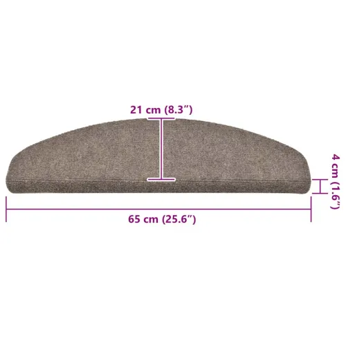 Prostirke za stepenice, samoljepljive, 30 kom., 65x21x4 cm, bež, poluokrugle, velike - Bež 65 x 21 x 4 cm 30 Cijena