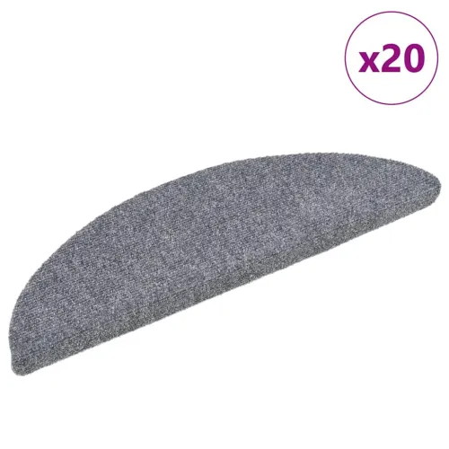 Prostirke za stepenice, samoljepljive, 20 kom, 56x17x3 cm, svijetlo sive, poluokrugle - Svjetlosiva 56 x 17 x 3 cm 20 Cijena