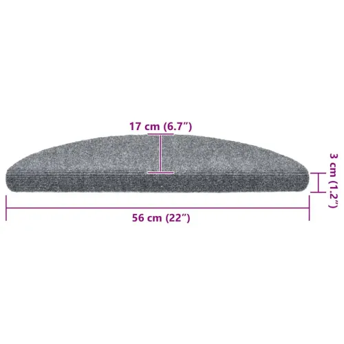Prostirke za stepenice, samoljepljive, 20 kom, 56x17x3 cm, svijetlo sive, poluokrugle - Svjetlosiva 56 x 17 x 3 cm 20 Cijena
