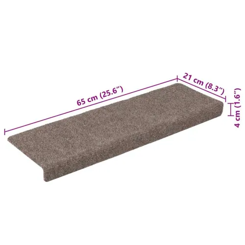 Prostirke za stepenice samoljepljive 30 kom 65x21x4 cm bež pravokutni rub - Bež 30 Cijena