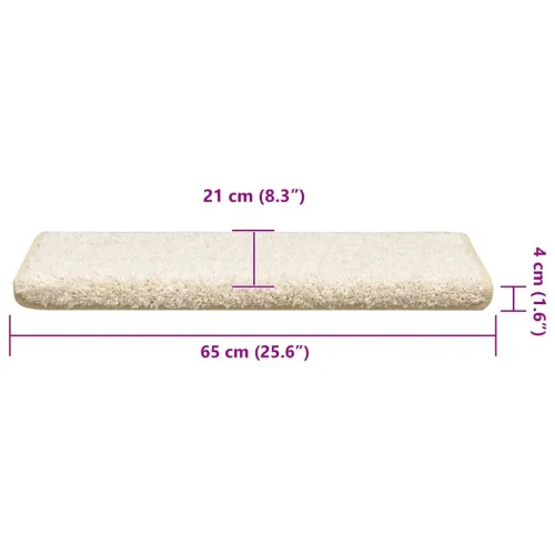 Prostirke za stepenice 30 kom 65x21x4 cm bijele pravokutne rubove - Bijela 65 x 21 x 4 cm 30 Cijena