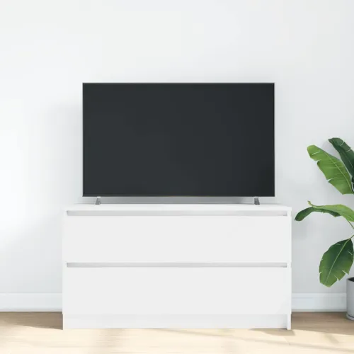 TV ormarić bijeli 100x35x54 cm od konstruiranog drva - Bijela 1 100 cm Cijena