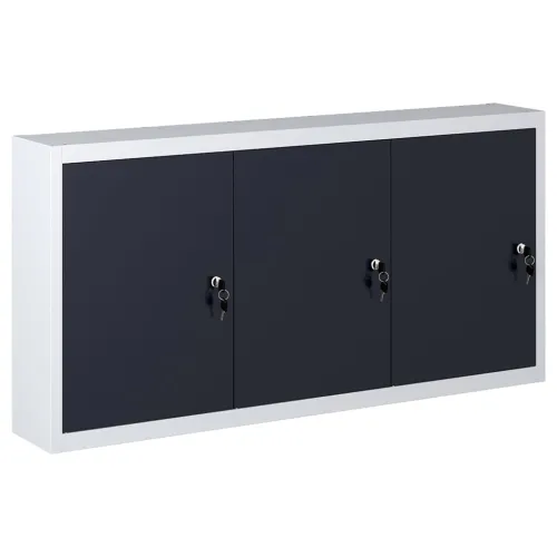 Zidni ormarić za alat u industrijskom stilu metalni sivo-crni - 120 x 19 x 60 cm 1 1 120 x 19 x 60 cm Cijena