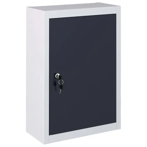 Zidni ormarić za alat u industrijskom stilu metalni sivo-crni - 40 x 19 x 60 cm 1 1 40 x 19 x 60 cm Cijena