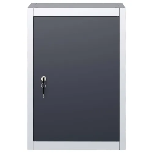Zidni ormarić za alat u industrijskom stilu metalni sivo-crni - 40 x 19 x 60 cm 1 1 40 x 19 x 60 cm Cijena