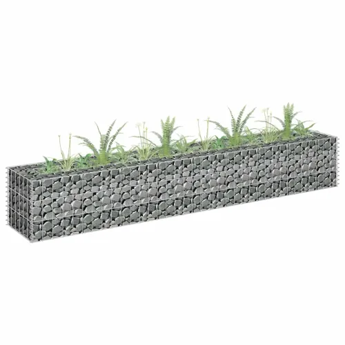 Gabionska sadilica od pocinčanog čelika 180 x 30 x 30 cm - 180 x 30 x 30 cm Cijena