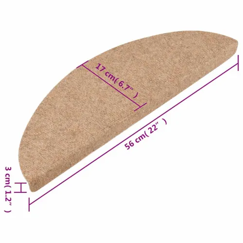 Prostirke za stepenice samoljepljive 20 kom bež 56x17x3 cm - Bež 56 x 17 x 3 cm 20 Cijena