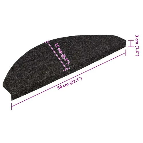 Ljepljivi tepisi za stepenice 30 kom crni 56 x 17 x 3 cm - Crna 56 x 17 x 3 cm 30 Cijena