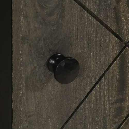 Komoda crna 40x33x75 cm Puno drvo Mango Cijena