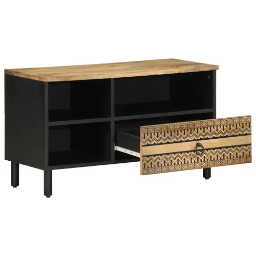 TV ormarić crni 80x33,5x46 cm Puno grubo drvo Mango Cijena