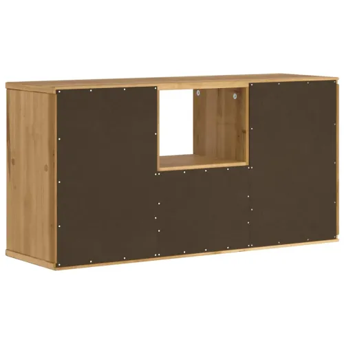 TV ormarić s ladicom ODDA 79x24x40 cm puno drvo bor - Smeđa 1 with drawer and doors Cijena