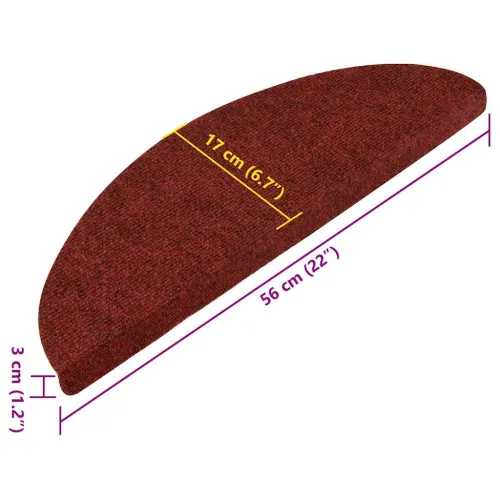 Ljepljivi tepisi za stepenice 30 kom crveni 56 x 17 x 3 cm - Crvena 56 x 17 x 3 cm 30 Cijena